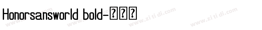 Honorsansworld bold字体转换